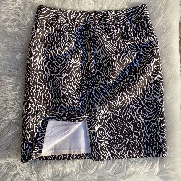 Loft Silk Blend Fully Lined Animal Print Skirt Size 10 P - Picture 8 of 10